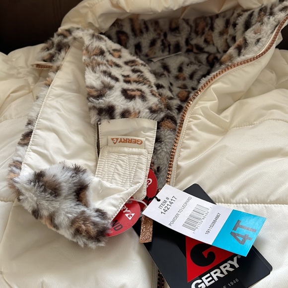 Gerry Reversible Faux Fur Jacket Girls 4T NWT - Picture 3 of 5